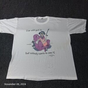 Vintage Shoebox Greetings Shirt Adult XL White‎ Still Got It Comic Old Lady